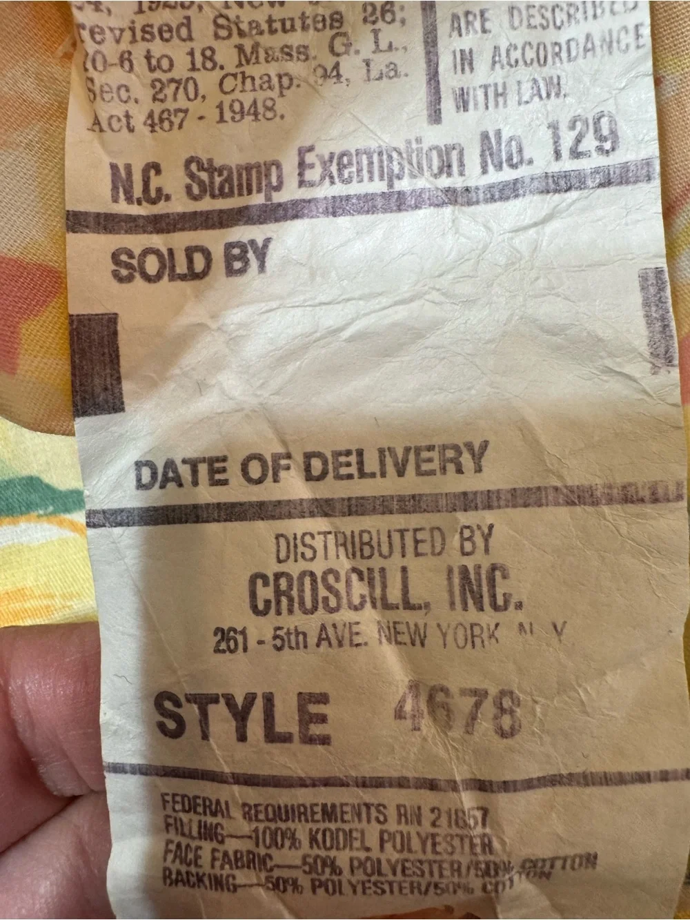 2 Vintage Croscill Fiesta 4678 Floral yellow Blue Pillow Shams Standard Pair